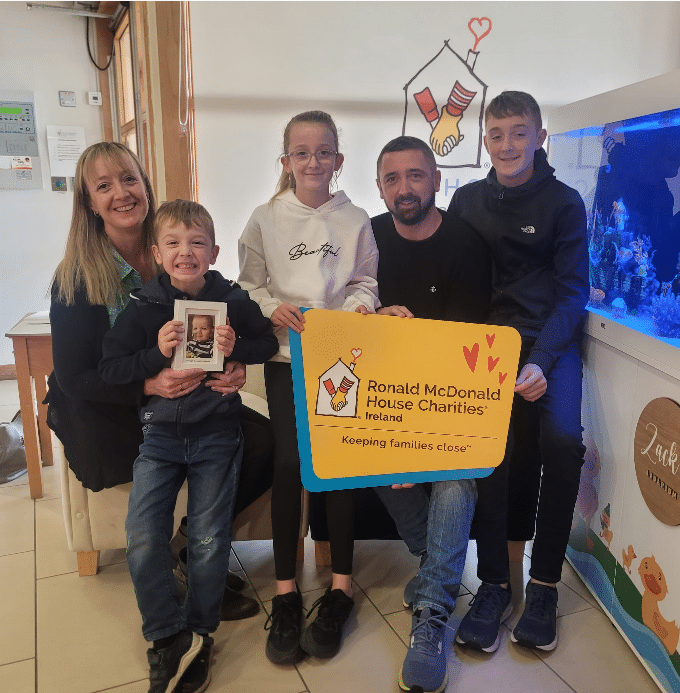 Family with RMHC Sign